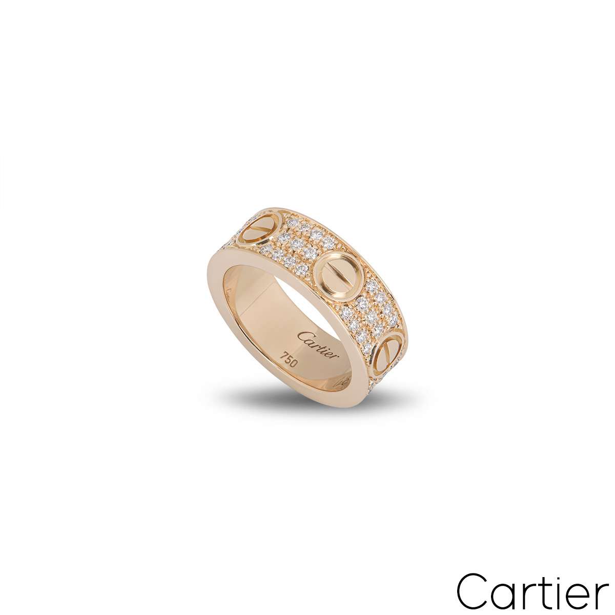 cartier rose gold diamond ring